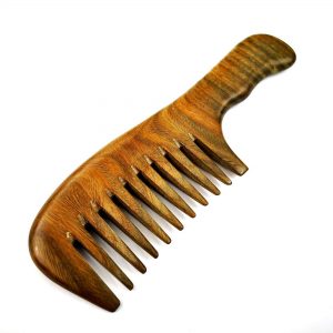 Comb with Handle Green Sandalwood 1